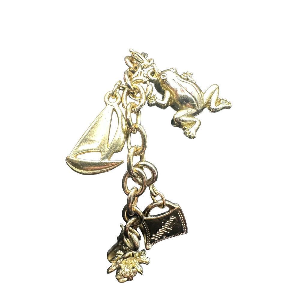 Summer vacation gold tone charm bracelet multiple removable charms - Picture 6 of 7